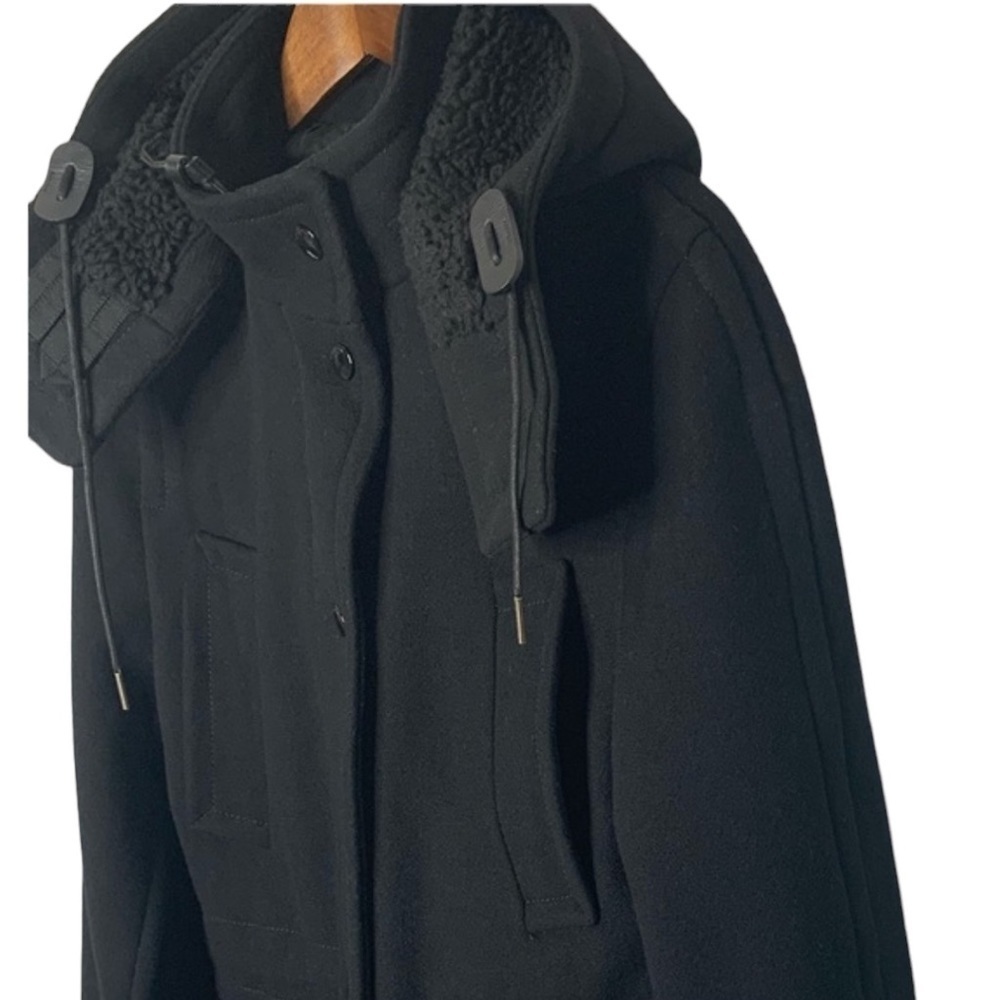 Coach New York Black Leather Trim Parka Coat - Picture 4 of 12